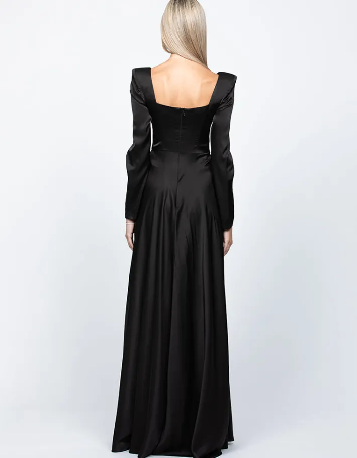 Gowns / Ballgowns | All Dresses<Bariano CHARMAINE SQUARED NECKLINE LONG SLEEVE A LINE GOWN B60D07L