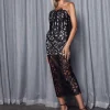 Midi Dresses | All Dresses<Bariano CLARISE FITTED STRAPLESS LACE MIDI BL68D42S BLACK/NUDE