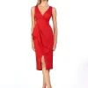 Midi Dresses | All Dresses<Bariano DAYANNA WRAP FRILL MIDI BL56D03S