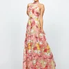 Maxi Dresses<Bariano DELANEY HIGH NECK GOWN B74D37L FLORAL MULTI