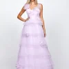 Formal / Prom Dresses | Gowns / Ballgowns<Bariano DOROTHY TIERED GLITTER BALL GOWN B72D19L LILAC
