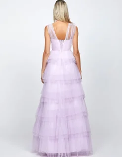 Formal / Prom Dresses | Gowns / Ballgowns<Bariano DOROTHY TIERED GLITTER BALL GOWN B72D19L LILAC