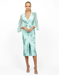 Midi Dresses | All Dresses<Bariano ECLIPSE BATWING CROSSOVER MIDI B55D06S