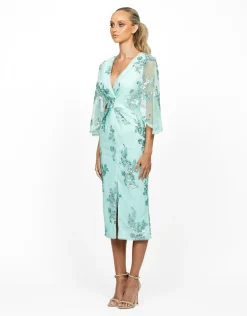 Midi Dresses | All Dresses<Bariano ECLIPSE BATWING CROSSOVER MIDI B55D06S