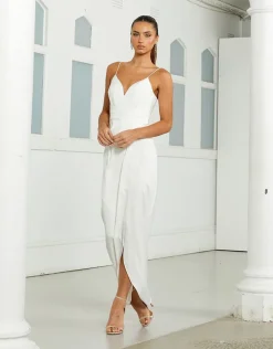 Maxi Dresses<Bariano EDEN DRAPED WRAP MIDI B35D32S