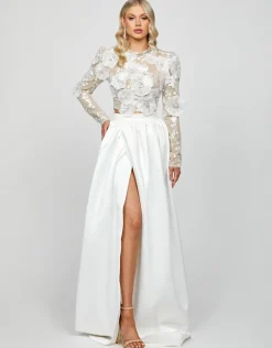 All Dresses<Bariano ELODIE MAXI SKIRT B73B61L WHITE
