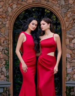 Formal / Prom Dresses | Gowns / Ballgowns<Bariano EMILLYS ASYMMETRIC CUT OUT GOWN B69D06L RED
