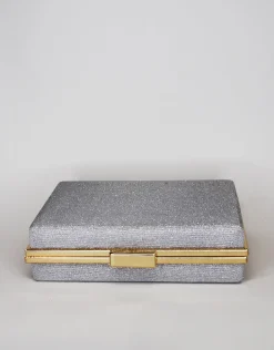 Clutches<Bariano ERIKA SLEEK CLASP CLUTCH 239 SILVER