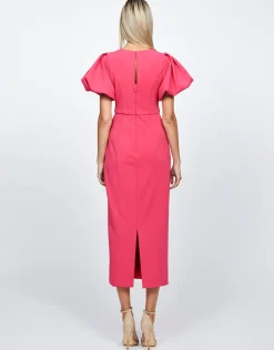 Maxi Dresses | All Dresses<Bariano EVELYN PUFF SLEEVE MIDI B71D10S
