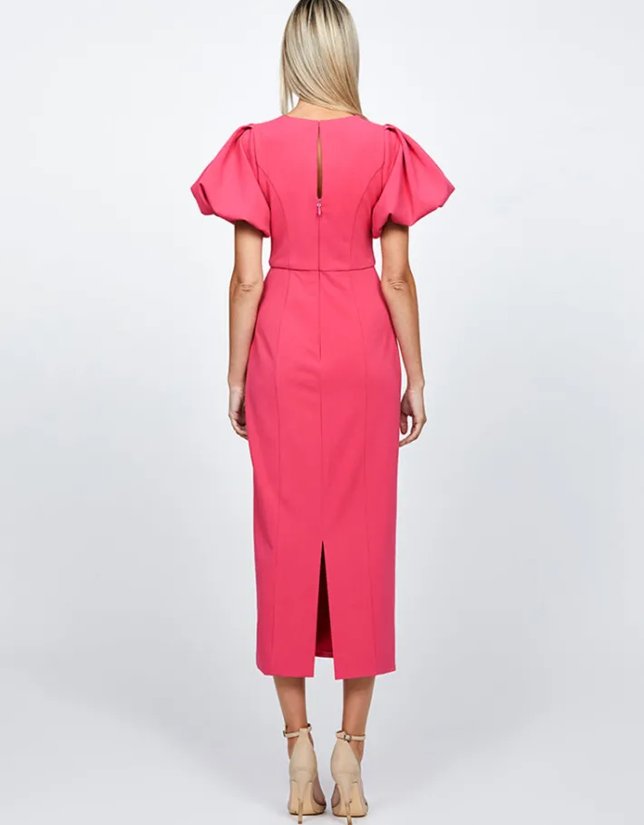 Maxi Dresses | All Dresses<Bariano EVELYN PUFF SLEEVE MIDI B71D10S