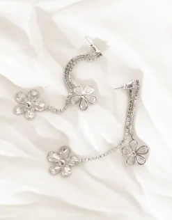 Jewellery<Bariano FLORAL DROP EARRINGS SILVER