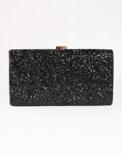 Clutches<Bariano HANNAH TEXTURED CRYSTAL CLUTCH BLACK