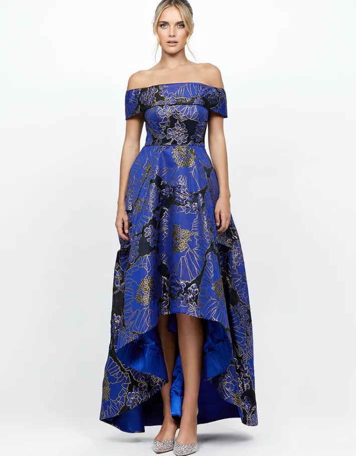 Formal / Prom Dresses | Gowns / Ballgowns<Bariano HARIZA HI LO GOWN B73D27HL NAVY/GOLD