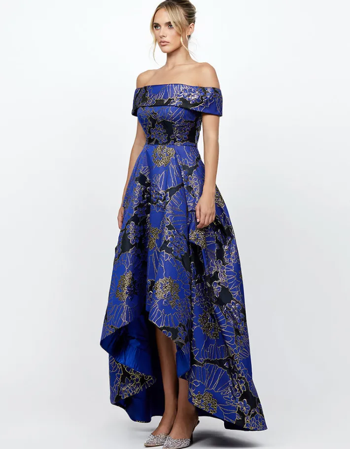 Formal / Prom Dresses | Gowns / Ballgowns<Bariano HARIZA HI LO GOWN B73D27HL NAVY/GOLD