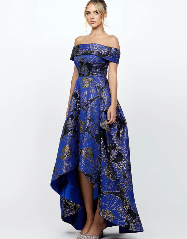Formal / Prom Dresses | Gowns / Ballgowns<Bariano HARIZA HI LO GOWN B73D27HL NAVY/GOLD