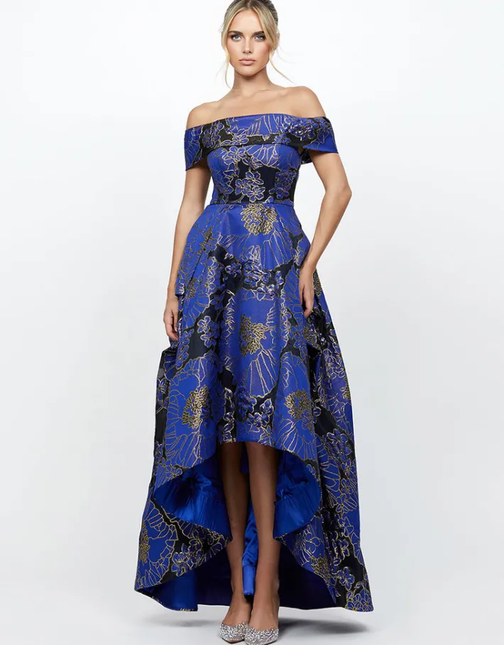Formal / Prom Dresses | Gowns / Ballgowns<Bariano HARIZA HI LO GOWN B73D27HL NAVY/GOLD