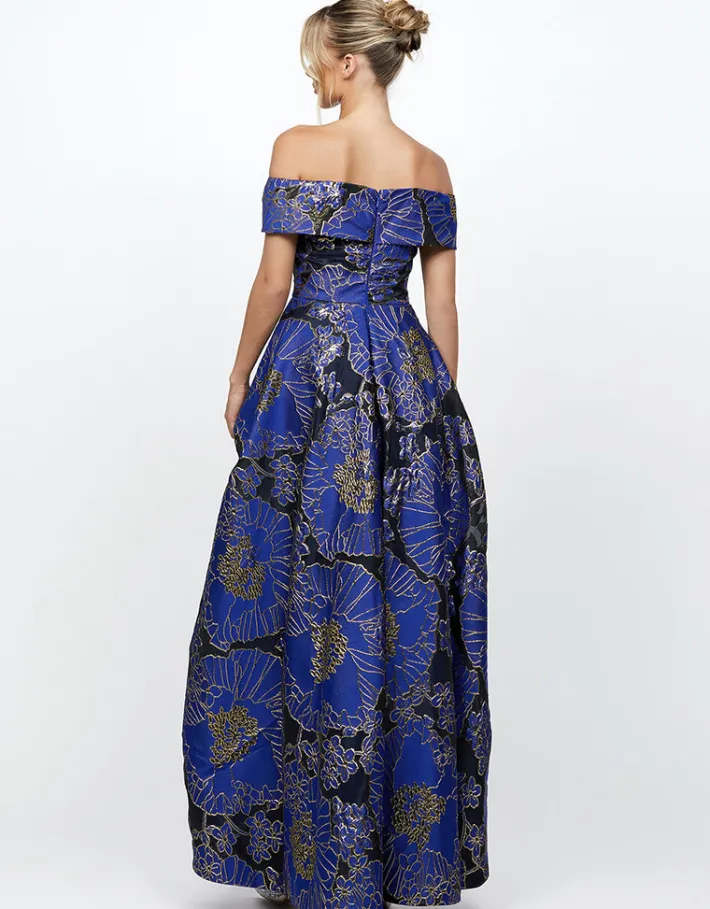 Formal / Prom Dresses | Gowns / Ballgowns<Bariano HARIZA HI LO GOWN B73D27HL NAVY/GOLD