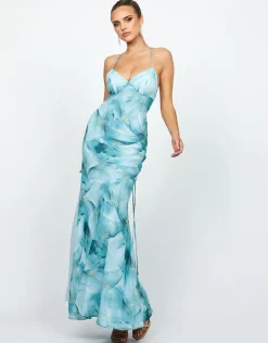 Gowns / Ballgowns | Maxi Dresses<Bariano HARLEE PLUNGING CHIFFON GOWN BL69D17L