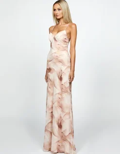 Gowns / Ballgowns | Maxi Dresses<Bariano HARLEE PLUNGING CHIFFON GOWN BL69D17L