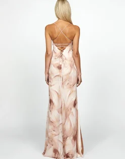 Gowns / Ballgowns | Maxi Dresses<Bariano HARLEE PLUNGING CHIFFON GOWN BL69D17L