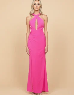 Formal / Prom Dresses | Gowns / Ballgowns<Bariano HARTLEY HALTER CUT OUT DRAPED MAXI BL58AD34L
