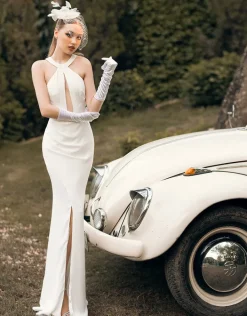 Formal / Prom Dresses | Gowns / Ballgowns<Bariano HARTLEY HALTER CUT OUT DRAPED MAXI BL58AD34L