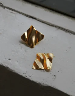 Jewellery<Bariano HAYDEN MOLTEN EARRINGS GOLD