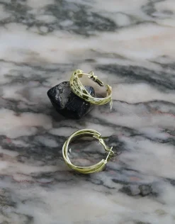 Jewellery<Bariano INFINITY INTERLOCKING HOOP EARRINGS GOLD