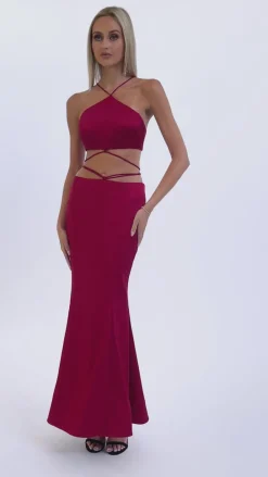 Formal / Prom Dresses | Gowns / Ballgowns<Bariano INTY TWO PIECE STRAPPY GOWN B67D29L RED