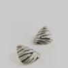 Jewellery<Bariano IRIS TEXTURED TRIANGULAR EARRINGS SILVER