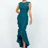 Maxi Dresses<Bariano ISABEL CAP SLEEVE MIDI BL74D06HL DEEP GREEN
