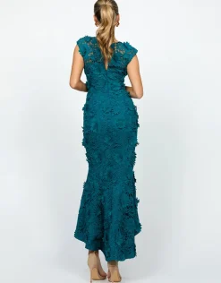 Maxi Dresses<Bariano ISABEL CAP SLEEVE MIDI BL74D06HL DEEP GREEN