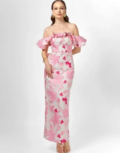 Maxi Dresses | All Dresses<Bariano JACQUIE OFF SHOULDER MIDAXI B75D06L