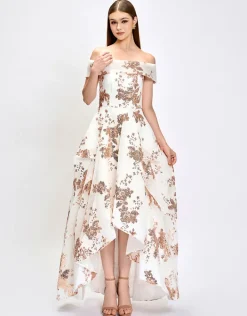 Formal / Prom Dresses | Gowns / Ballgowns<Bariano JAMIE OFF SHOULDER HI LO GOWN B74D21HL