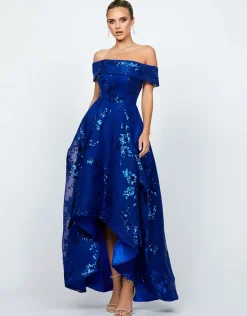 Formal / Prom Dresses | Gowns / Ballgowns<Bariano JAMIE OFF SHOULDER HI LO GOWN B74D21HL