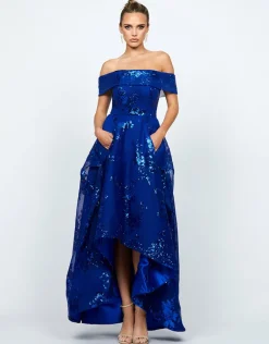 Formal / Prom Dresses | Gowns / Ballgowns<Bariano JAMIE OFF SHOULDER HI LO GOWN B74D21HL