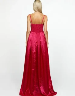 Formal / Prom Dresses | Gowns / Ballgowns<Bariano JANE PLEAT DETAIL MAXI BL67D31L CRIMSON