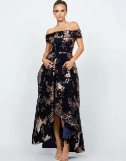 Gowns / Ballgowns<Bariano JESSIE OFF SHOULDER MESH BALL GOWN B33D41HL