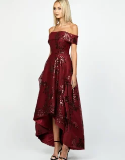 Gowns / Ballgowns<Bariano JESSIE OFF SHOULDER MESH BALL GOWN B33D41HL