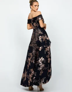 Gowns / Ballgowns<Bariano JESSIE OFF SHOULDER MESH BALL GOWN B33D41HL