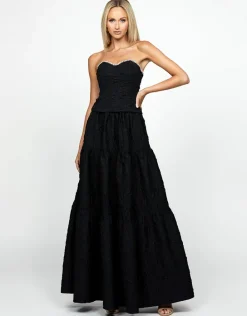 All Dresses<Bariano JULIE FITTED DIAMANTE CORSET TOP BL69T12 BLACK