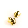 Jewellery<Bariano JUNIPER WARPED CHUNKY STUD EARRINGS GOLD