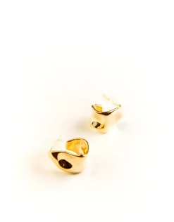 Jewellery<Bariano JUNO WARPED STUD EARRINGS GOLD