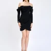 Formal / Prom Dresses | Mini Dresses<Bariano JUSTINE OFF SHOULDER MINI BL75D20S BLACK