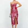Midi Dresses | All Dresses<Bariano KARTER STRAPLESS PLEATED MIDI BL69D20S PINK