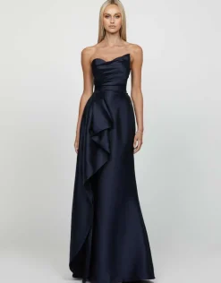 Formal / Prom Dresses | All Dresses<Bariano KASERY ASYMMETRIC GOWN B65D20L NAVY
