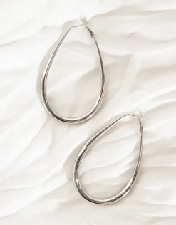Jewellery<Bariano KHLOE OVAL EARRINGS SILVER