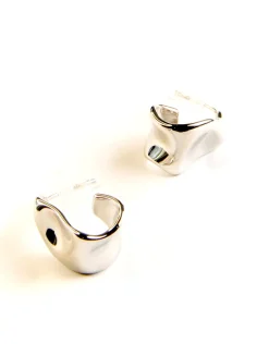 Jewellery<Bariano LACEY WARPED STUD EARRINGS SILVER