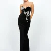 Formal / Prom Dresses | Maxi Dresses<Bariano LAINEY STRAPLESS EMBELLISHED MAXI BL74D04L BLACK