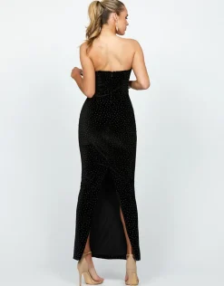 Formal / Prom Dresses | Maxi Dresses<Bariano LAINEY STRAPLESS EMBELLISHED MAXI BL74D04L BLACK